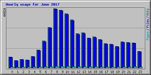 Hourly usage for June 2017