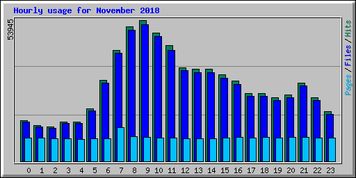 Hourly usage for November 2018