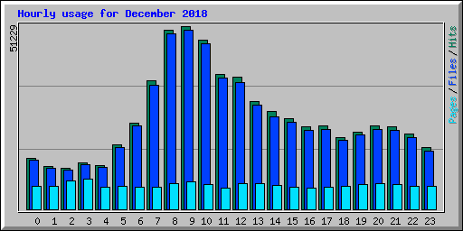 Hourly usage for December 2018