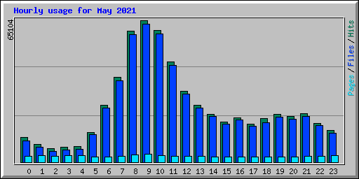 Hourly usage for May 2021