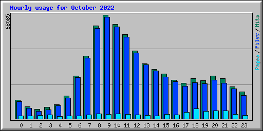 Hourly usage for October 2022