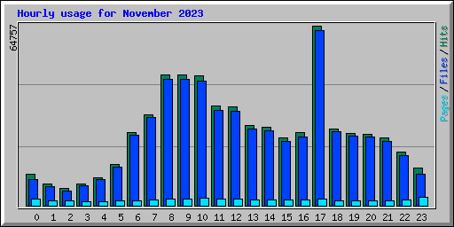 Hourly usage for November 2023