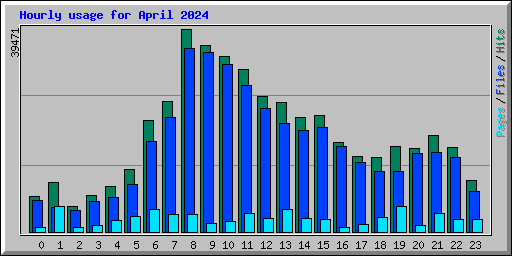 Hourly usage for April 2024