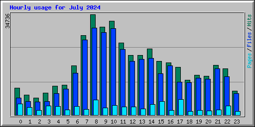 Hourly usage for July 2024