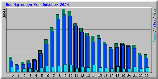 Hourly usage for October 2024